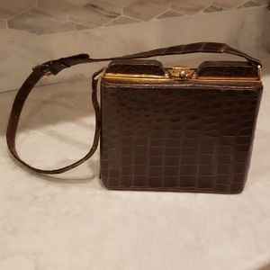 Madeline Page Alligator Skin Purse